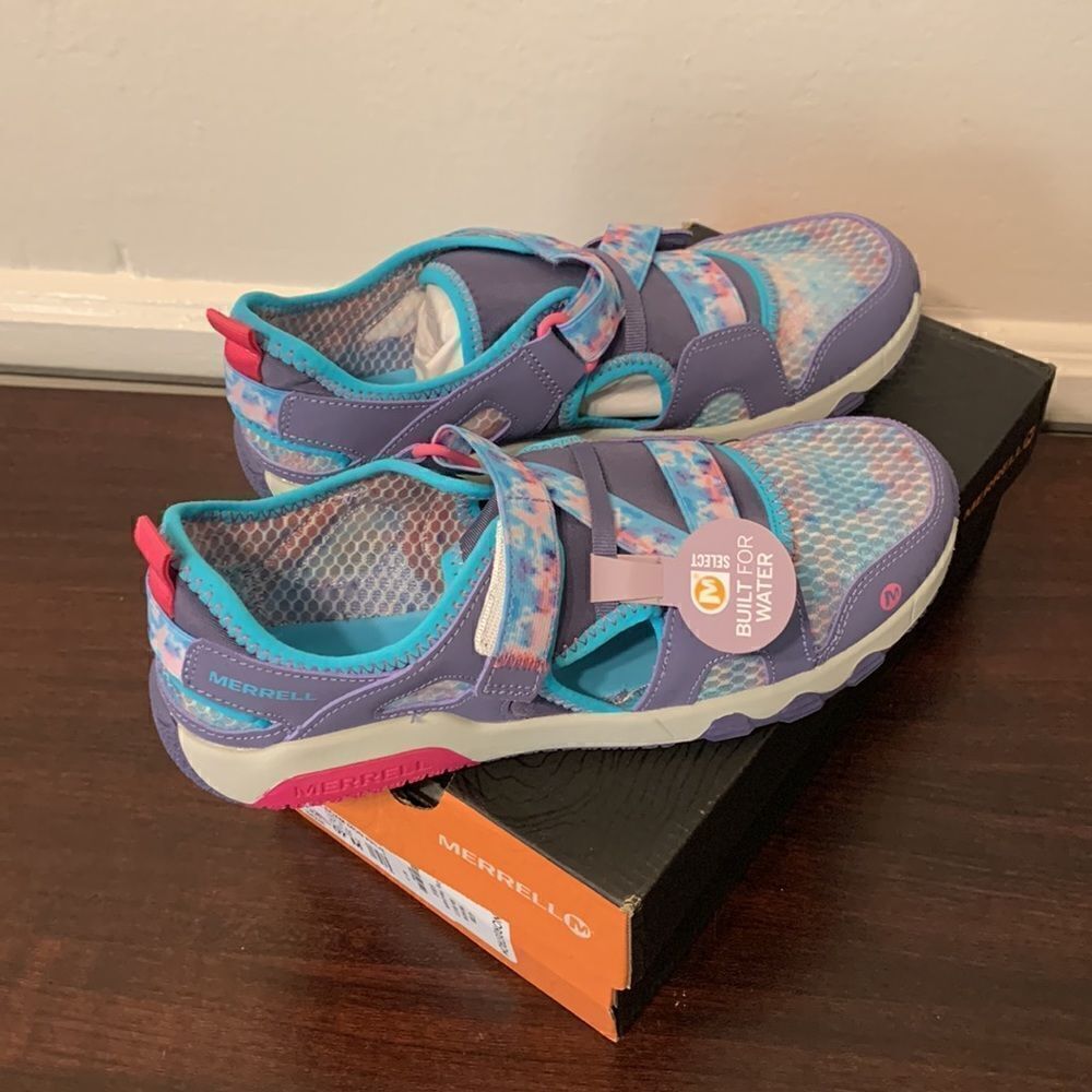 Merrell Girls hydro free roam monarch lightweight Eva foot bed sneaker Sz 7 new